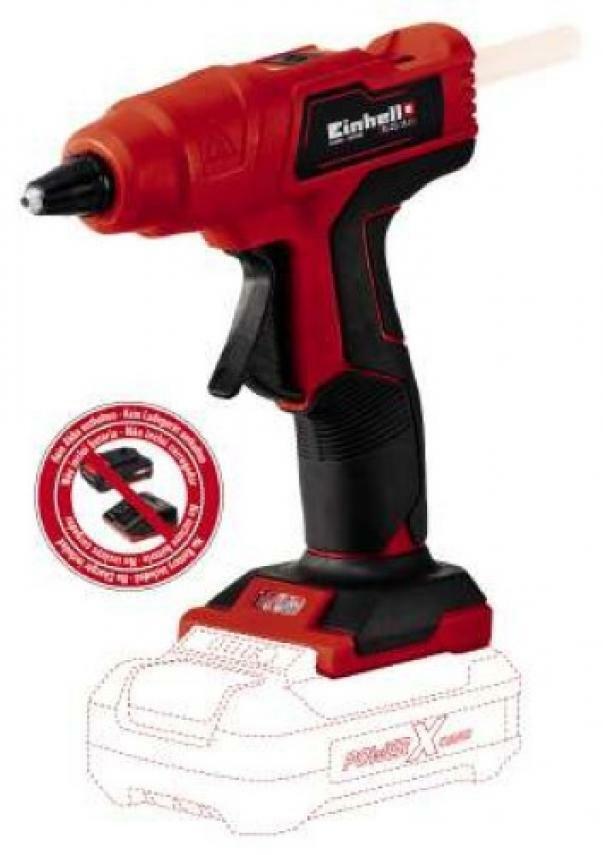 einhell einhell italia pistola per  colla a caldo a batteria ricaricabile 18v con display led con l'impugnatura softgrip 4522200 - foto 1