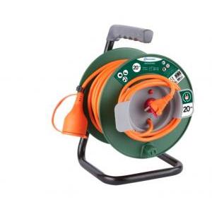 Avvolgicavo con spina e presa schuko+ 20mt sezione 2x1,5 49234