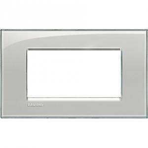 Livinglight placca 4 moduli colore grigio ghiaccio lna4804kg