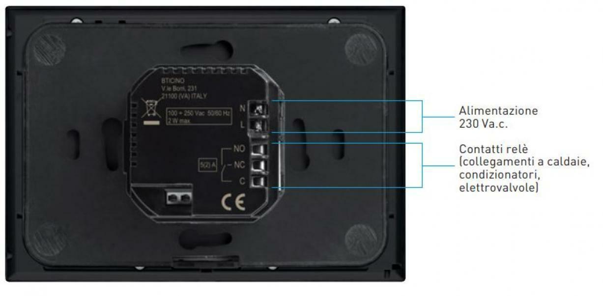 bticino bticino termostato connesso da incasso smarther 2 nero xg8002 - foto 3