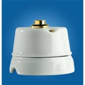 Pulsante ottone e porcellana per campanello 00130