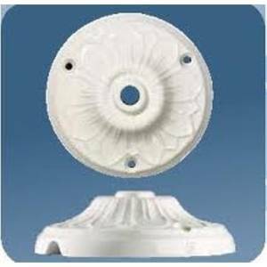Rosone lavorato in porcellana 2pz colore bianco d.10 mm 01611/b2