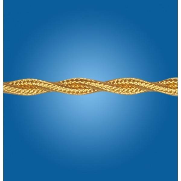 elettroservice elettroservice cavo treccia 3x0,75 colore oro 2 metri 10507/b2 - foto 1
