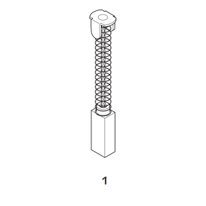 Spazzola carbone 1715 6x8x15/17  rupes - 1715