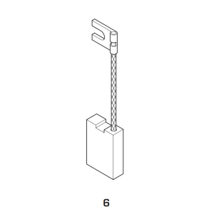 Spazzola carbone 6.5x10x17  bosch - 1758