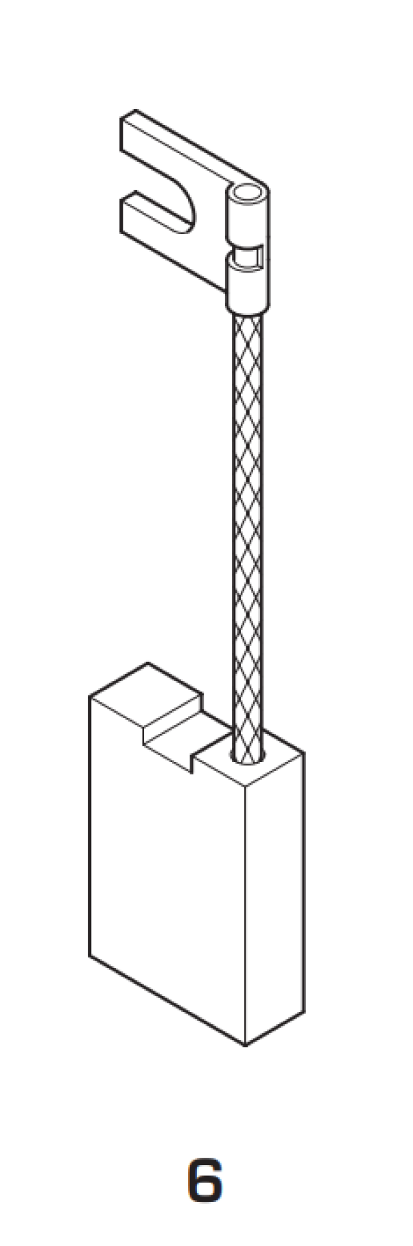 spazzola carbone 6 5x10x17 per utensili bosch figura 6 spazzola carbone 6 5x10x17 per utensili bosch figura 6