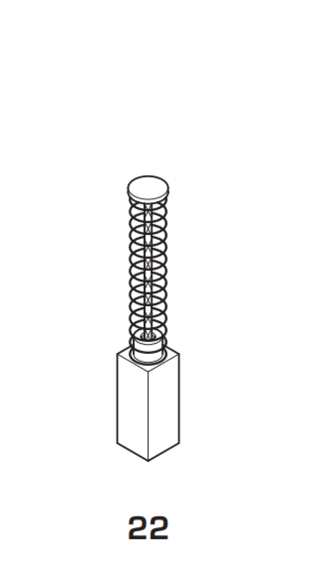 spazzola carbone adattabile 5x8x16 per utensili bosch spazzola carbone adattabile 5x8x16 per utensili bosch figura 22