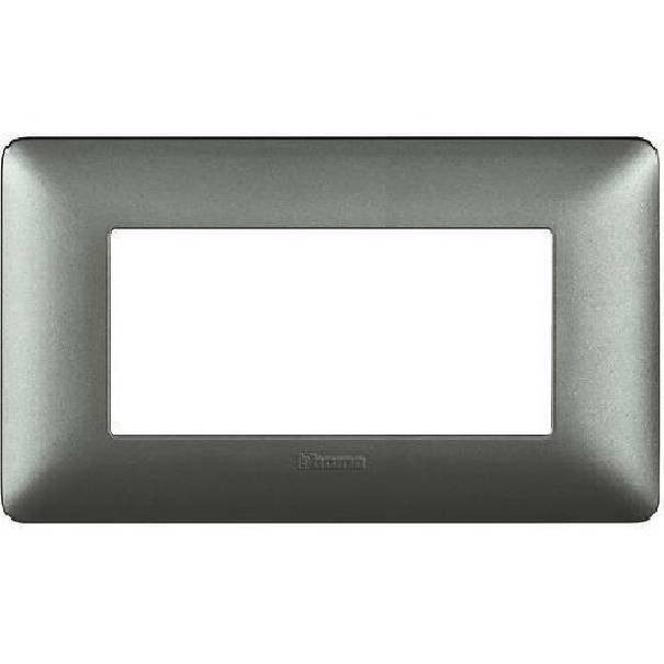 BTICINO MATIX PLACCA 4 POSTI COLORE SILVER AM4804MSL