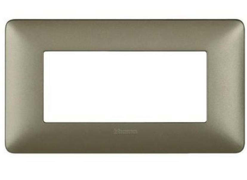 bticino bticino matix placca 4 moduli colore titanium am4804mta - foto 1