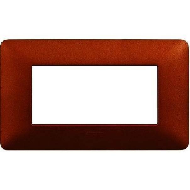 bticino bticino matix placca 4 posti colore rosso terra am4804trt - foto 1