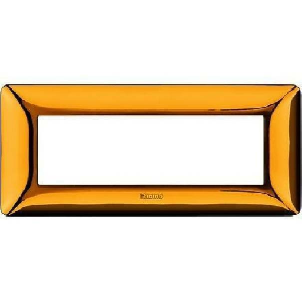 BTICINO MATIX PLACCA 6 POSTI COLORE ORO LUCIDO AM4806GOR