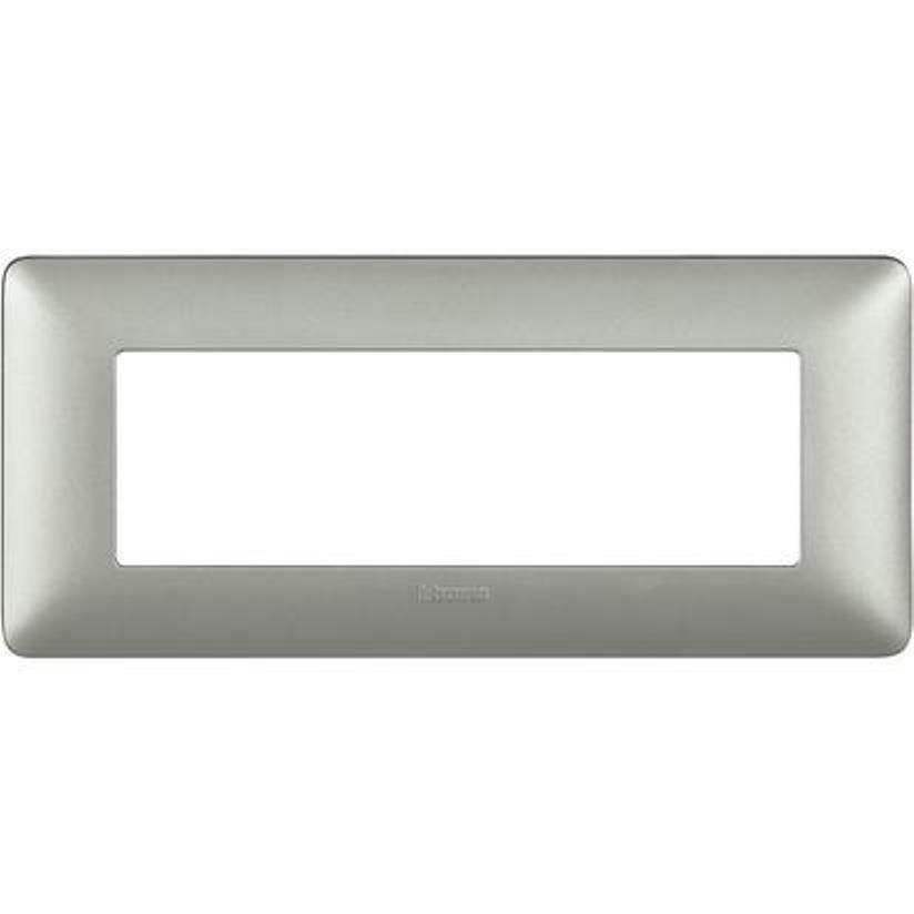 BTICINO MATIX PLACCA 6 POSTI COLOR SILVER AM4806MSL