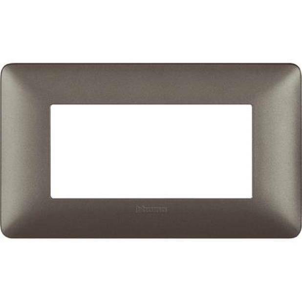 bticino bticino matix placca 4 moduli colore iron am4804mir - foto 1