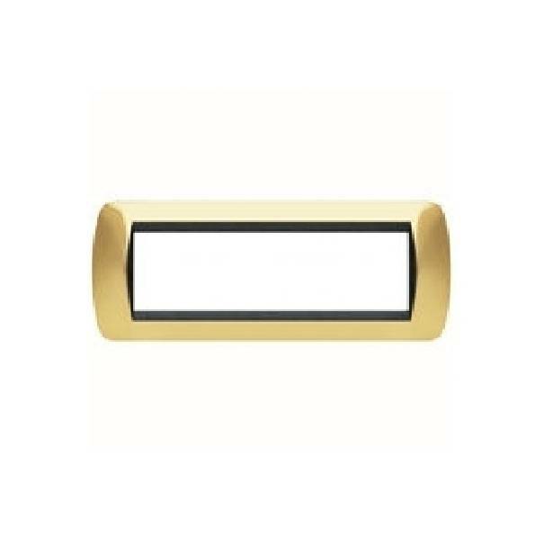 bticino bticino living international placca 7 moduli colore oro vero l4807or - foto 1