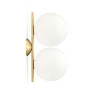 Lampada da parete per interno ic c/w1 double ottone f3157059