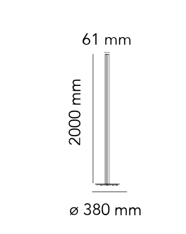 Lampada da terra led Flos Coordinates Floor 57W 2700K champagne - F1801044 02