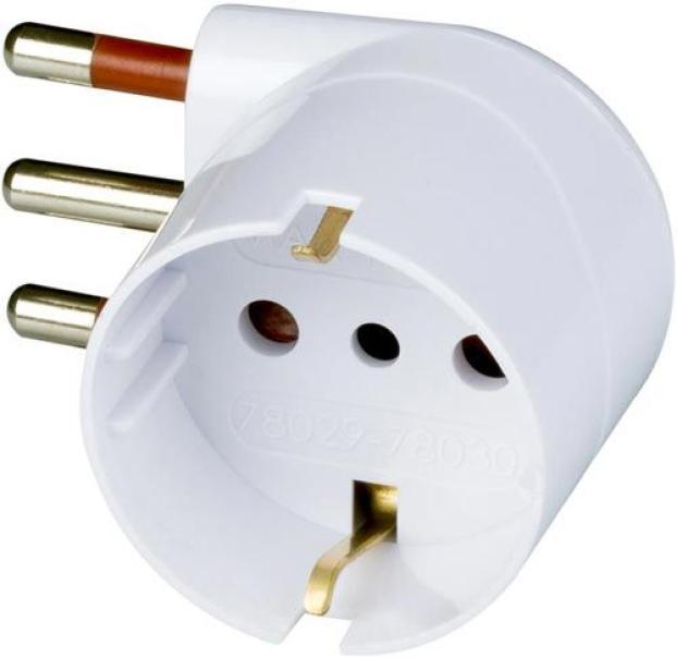 rosi rosi materiale elettrico adattatore schuko 16a 2p+t bianco rs78029 - foto 1