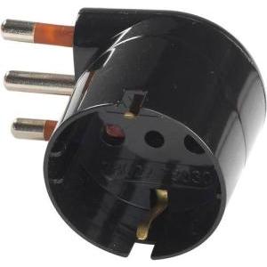 Materiale elettrico presa schuko 16a 2p+t nero rs78030
