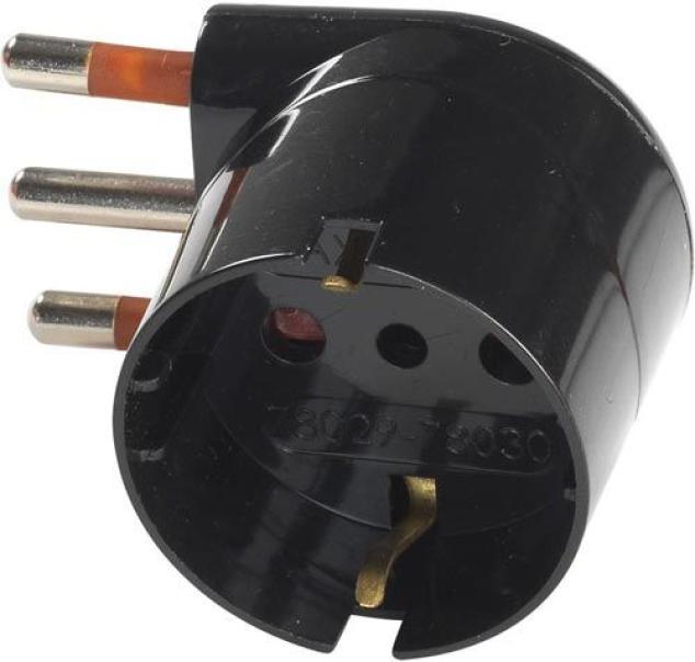 rosi rosi materiale elettrico presa schuko 16a 2p+t nero rs78030 - foto 1