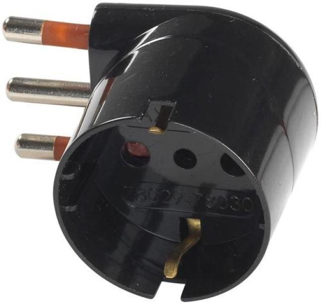 rosi rosi materiale elettrico presa schuko 10a 2p+t nero rs78028 - foto 1