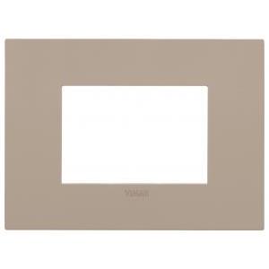 Placca  arkè fit 3 moduli - in metallo color tortora 19953.32