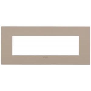 Placca fit 7 moduli in metallo colore tortora 19957.32
