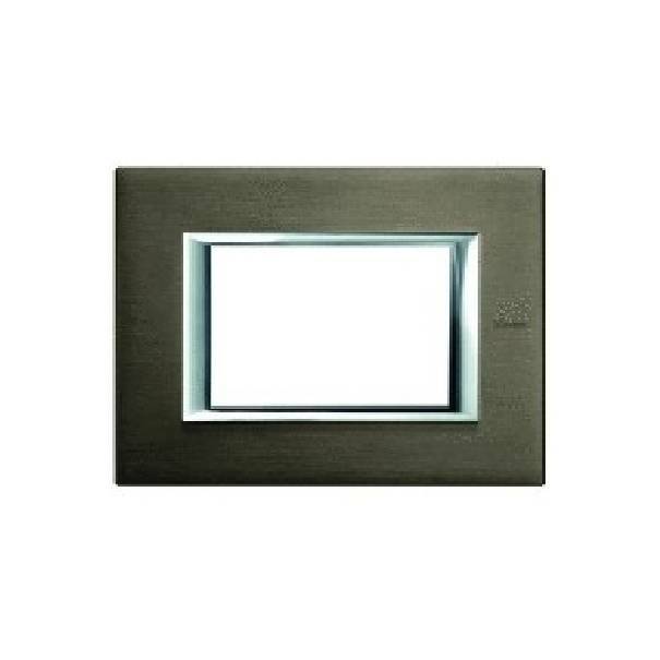 bticino bticino axolute placca rettangolare 3 moduli bronzo anodizzato ha4803br - foto 1