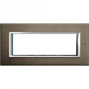 Axolute placca rettangolare 6 moduli colore bronzo ha4806br