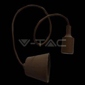 Sospensione in silicone colore marrone attacco e27 60w  3475