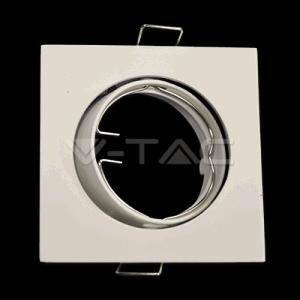 Faretto da incasso quadrato orientabile attacco gu10 colore bianco 3590