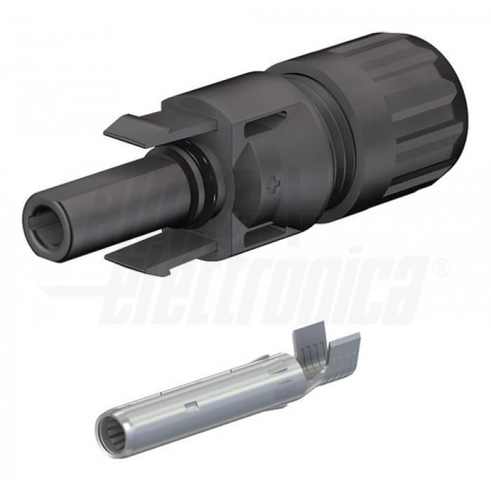 Connettore volante femmina Alpha Elettronica MC4 max 1000V nero - 200-405 01