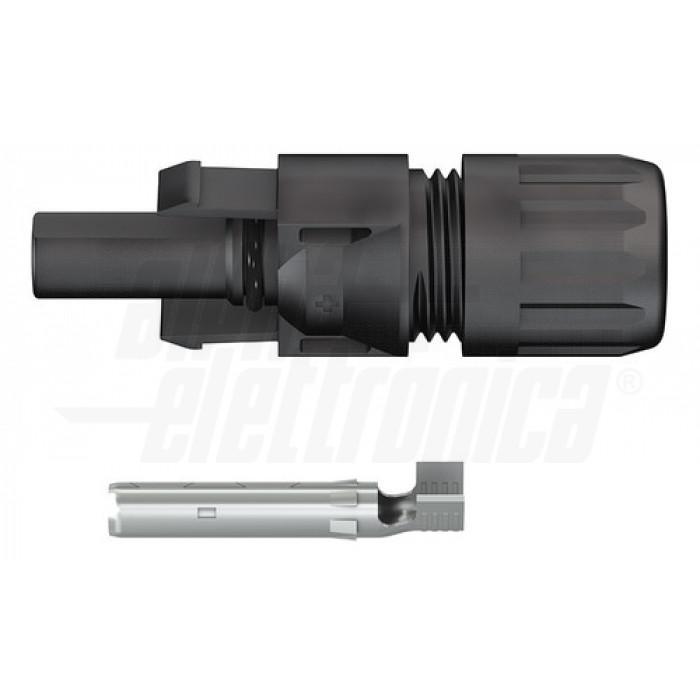 Connettore volante femmina Alpha Elettronica MC4 max 1000V nero - 200-405 03