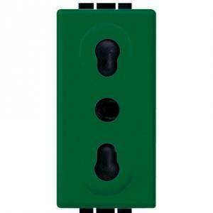 Living light presa bipasso 2p+t verde l4180v
