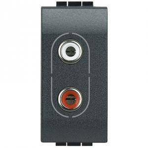 Livinglight presa audio rcax2 colore antracite l4281