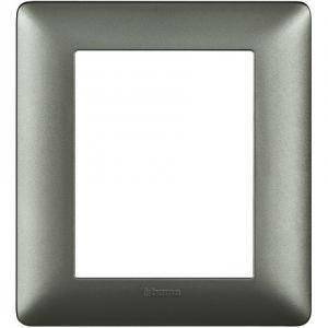 Matix placca 3+3 posti silver am4826msl
