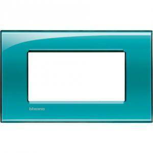 Livinglight placca 4 moduli colore verde deep  lna4804vd