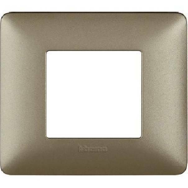 bticino bticino matix placca 2 posti titanium am4802mta - foto 1