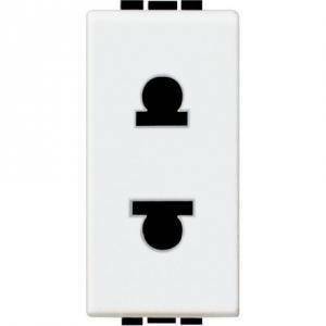Livinglight  presa 2p 16a  standard euroamericano colore bianco n4125