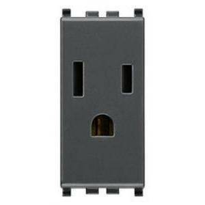 Eikon presa sicury 2p+t 15a usa saso grigio 20242