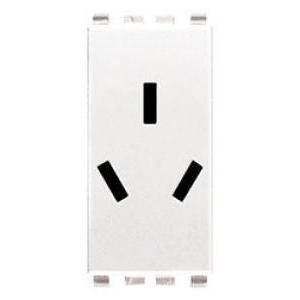 Eikon presa cinese 2 poli+terra 10a colore bianco 20251.b