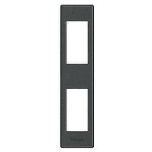 Livinglight placca profilato 1posto+1posto colore antracite lnd4812ar