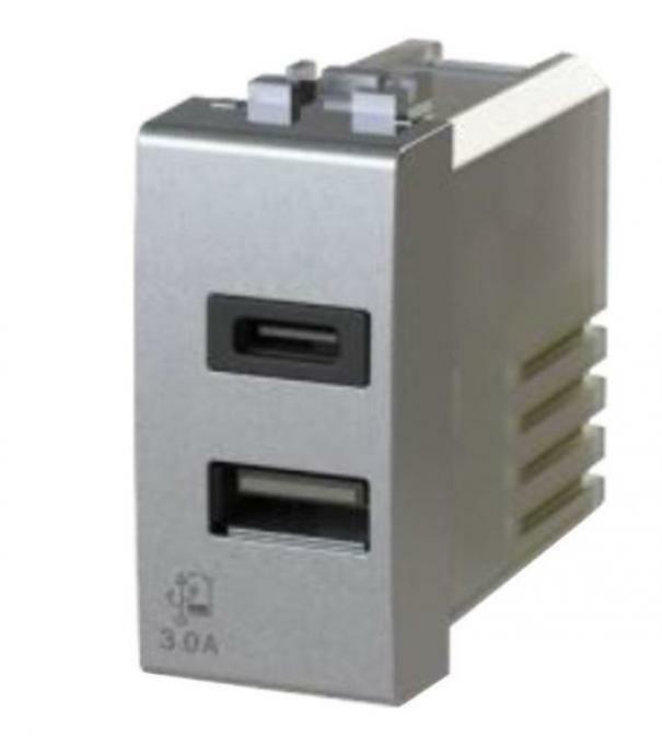 4 box 4 box presa usb con connettore tipo c e tipo a 3.0a bticino axolute tech 4b.hc.usb.30 - foto 1