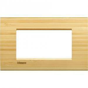 Livinglight placca 4 moduli colore bamboo lna4804lba