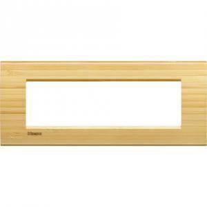 Livinglight placca 7 moduli colore  bamboo lna4807lba