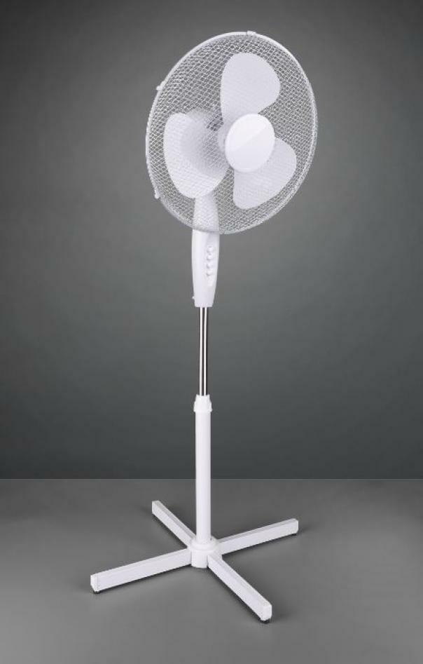 trio lighting bergen ventilatore da terra bianco con interruttore 3 velocita' oscillante e regolabile in altezza h. 128cm d. 62cm r024-01 - foto 1