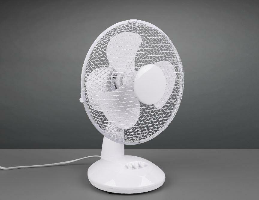 trio lighting bergen ventilatore da appoggio bianco con interruttore 2 velocita' oscillante  h. 36cm d. 23cm r025-01 - foto 1
