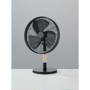 Viking ventilatore da appoggio nero e legno con interruttore 3 velocita' oscillante  h. 57cm d. 35cm r035-32