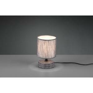 Marie lampada da tavolo base ceramica decorata con paralume grigio h. 20,5cm r50980111