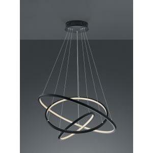 Aaron sospensione led antracite 3 anelli con tecnologia " wiz " multifunzione d. 80cm 352710342