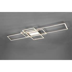 Irvine plafoniera led 3 rettangoli acciaio satinato con luce centrale con telecomando multifunzione regolazione intensita' e temperatura di colore della luce l.105cm 620010407